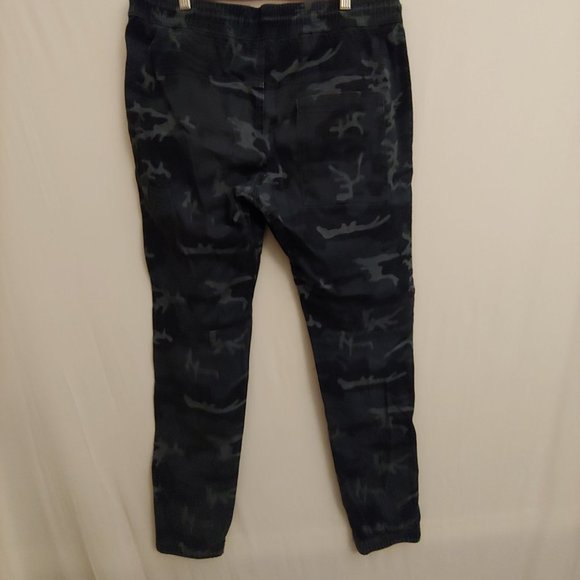 RING OF FIRE Blue Mens Medium Camo Moto Joggers Pants Drawstring Pockets - Picture 7 of 13